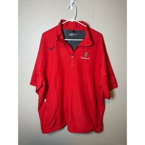 Nike Golf Red Pullover Short Sleeve Windbreaker Mens XL